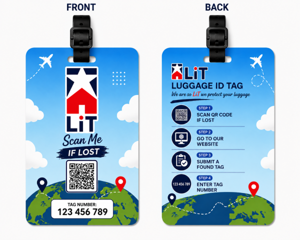 x 2 luggage tag sky high