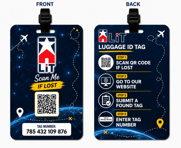 x 2 luggage tag island bloom