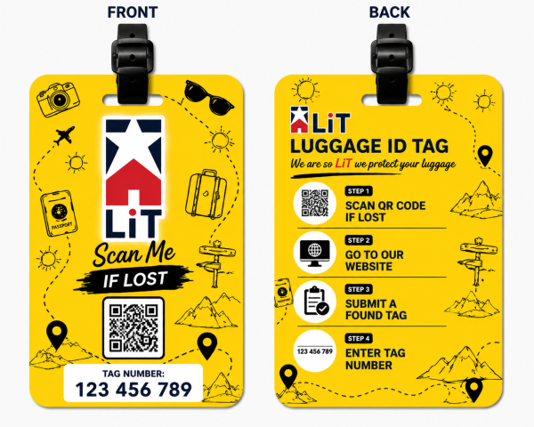 x 2 luggage tag island bloom