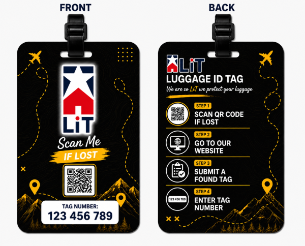 x 2 luggage tag island bloom